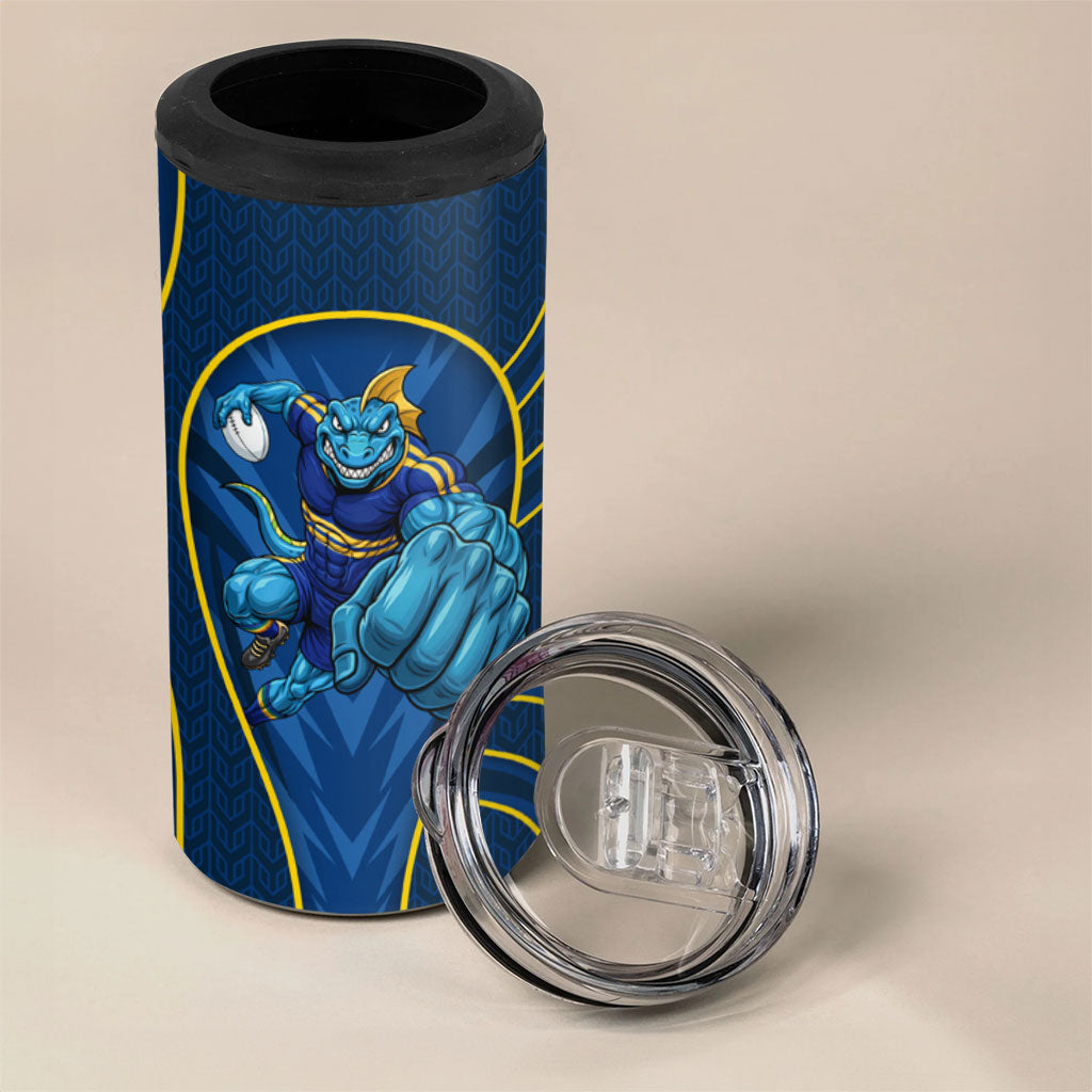Parramatta Eels Rugby Mascot 4 in 1 Can Cooler Tumbler Australian Rugby Culture - Tribal Inspired Eel