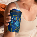 Parramatta Eels Rugby Mascot 4 in 1 Can Cooler Tumbler Australian Rugby Culture - Tribal Inspired Eel