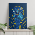 Parramatta Eels Rugby Mascot Canvas Wall Art Australian Rugby Culture - Tribal Inspired Eel