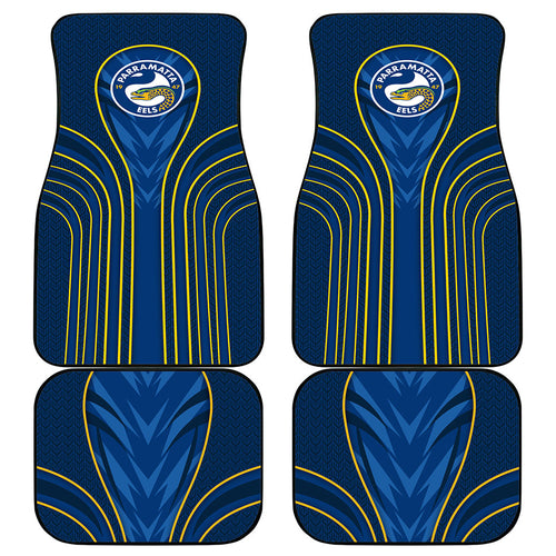 Parramatta Eels Rugby Mascot Car Mats Australian Rugby Culture - Tribal Inspired Eel