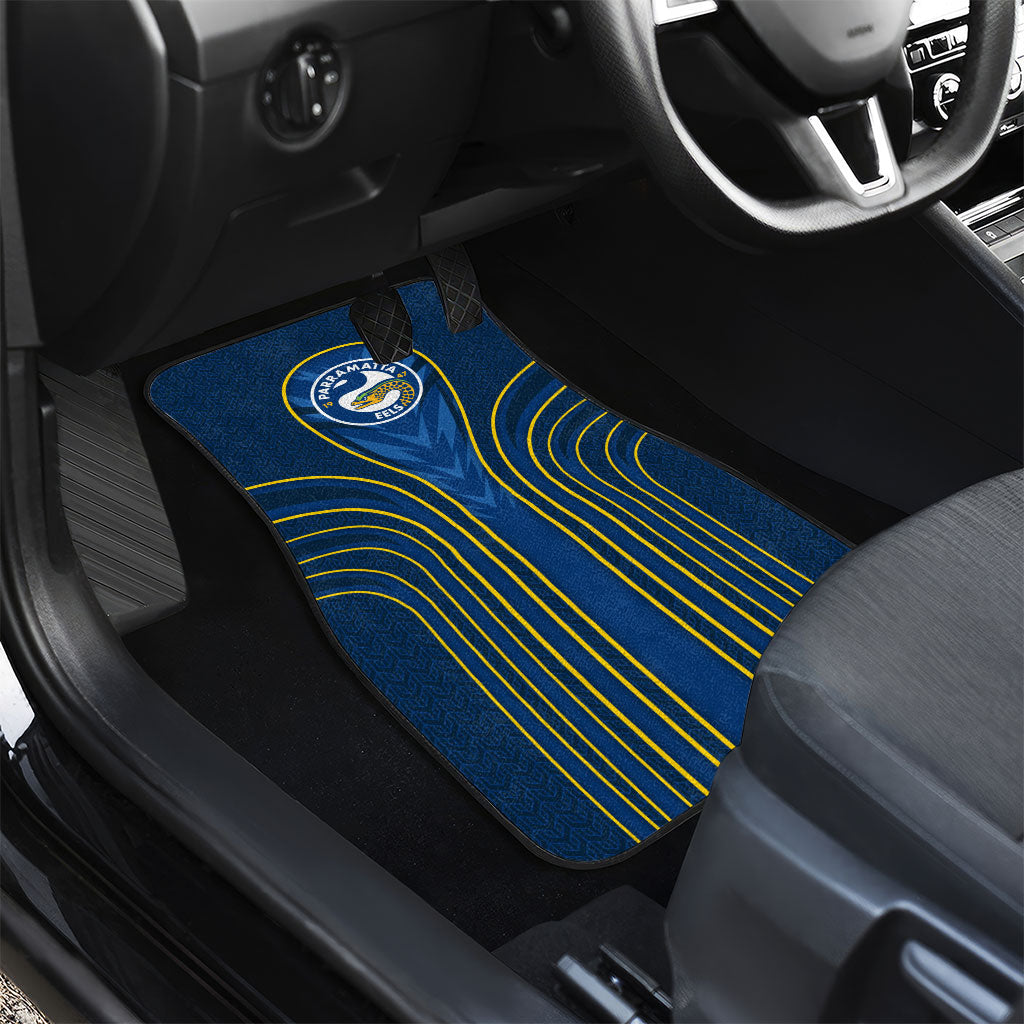 Parramatta Eels Rugby Mascot Car Mats Australian Rugby Culture - Tribal Inspired Eel