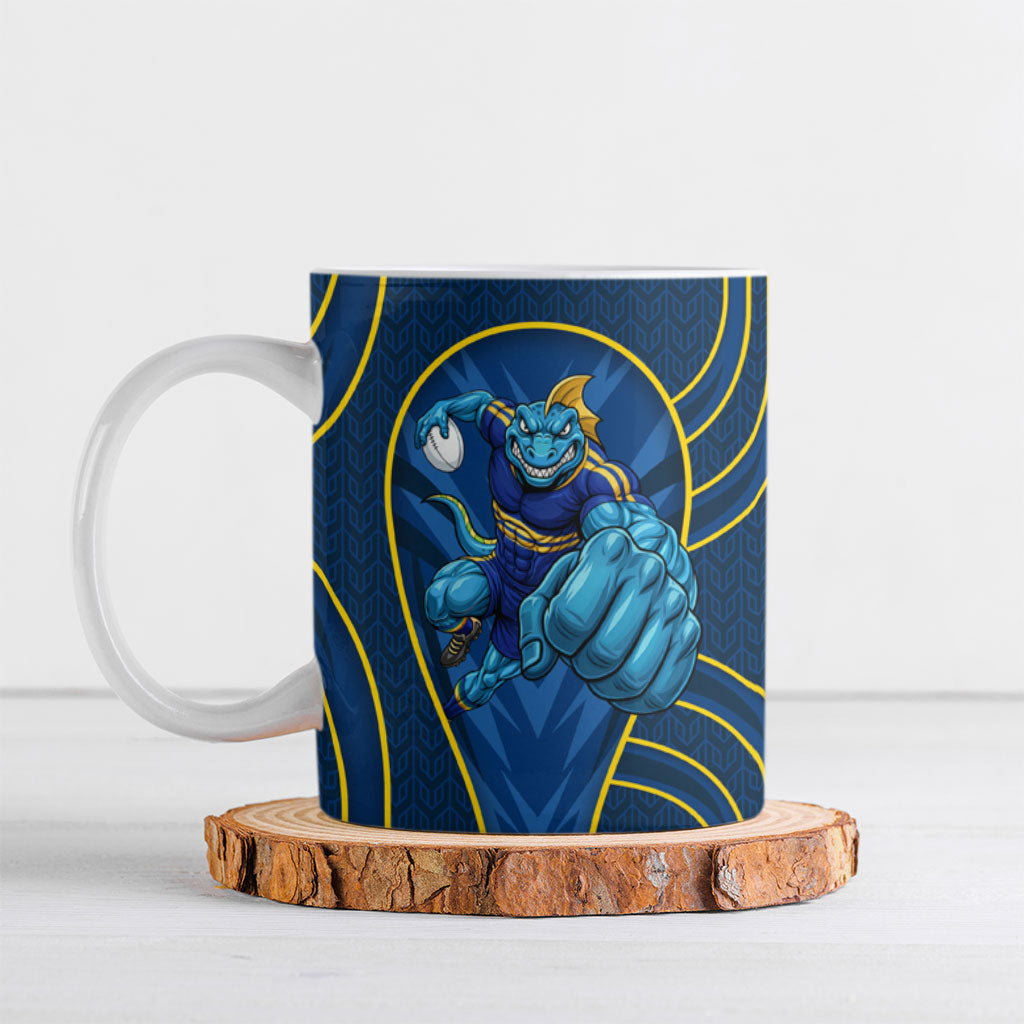 Parramatta Eels Rugby Mascot Ceramic Mug Australian Rugby Culture - Tribal Inspired Eel