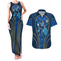 Parramatta Eels Rugby Mascot Couples Matching Tank Maxi Dress and Hawaiian Shirt Australian Rugby Culture - Tribal Inspired Eel