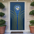 Parramatta Eels Rugby Mascot Door Cover Australian Rugby Culture - Tribal Inspired Eel