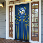 Parramatta Eels Rugby Mascot Door Cover Australian Rugby Culture - Tribal Inspired Eel