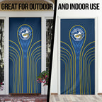 Parramatta Eels Rugby Mascot Door Cover Australian Rugby Culture - Tribal Inspired Eel