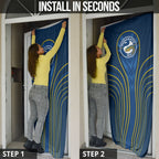 Parramatta Eels Rugby Mascot Door Cover Australian Rugby Culture - Tribal Inspired Eel