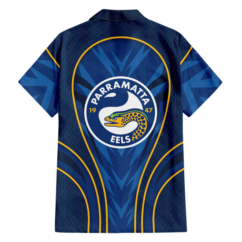 Parramatta Eels Rugby Mascot Family Matching Mermaid Dress and Hawaiian Shirt Australian Rugby Culture - Tribal Inspired Eel