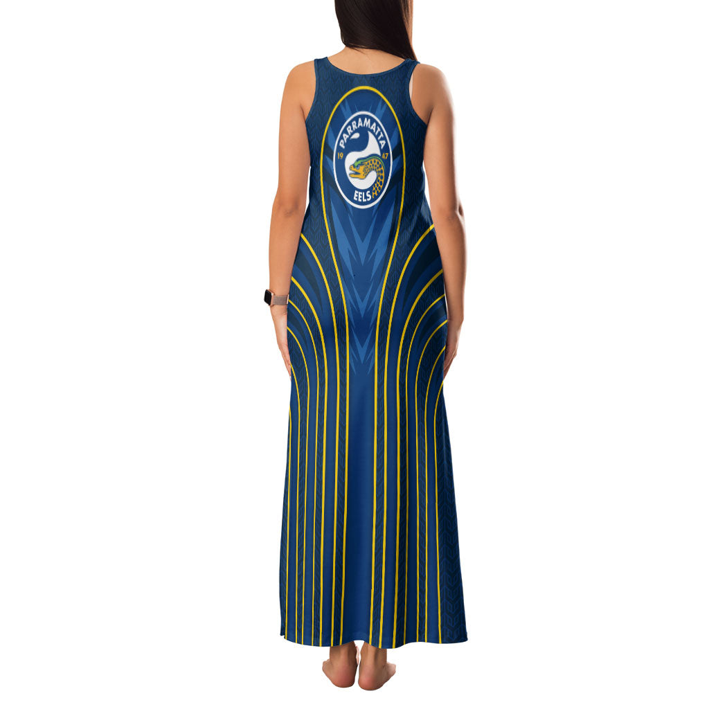 Parramatta Eels Rugby Mascot Family Matching Tank Maxi Dress and Hawaiian Shirt Australian Rugby Culture - Tribal Inspired Eel