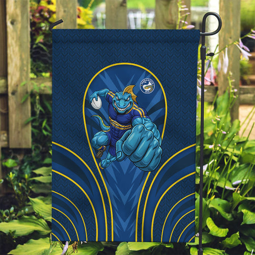 Parramatta Eels Rugby Mascot Garden Flag Australian Rugby Culture - Tribal Inspired Eel