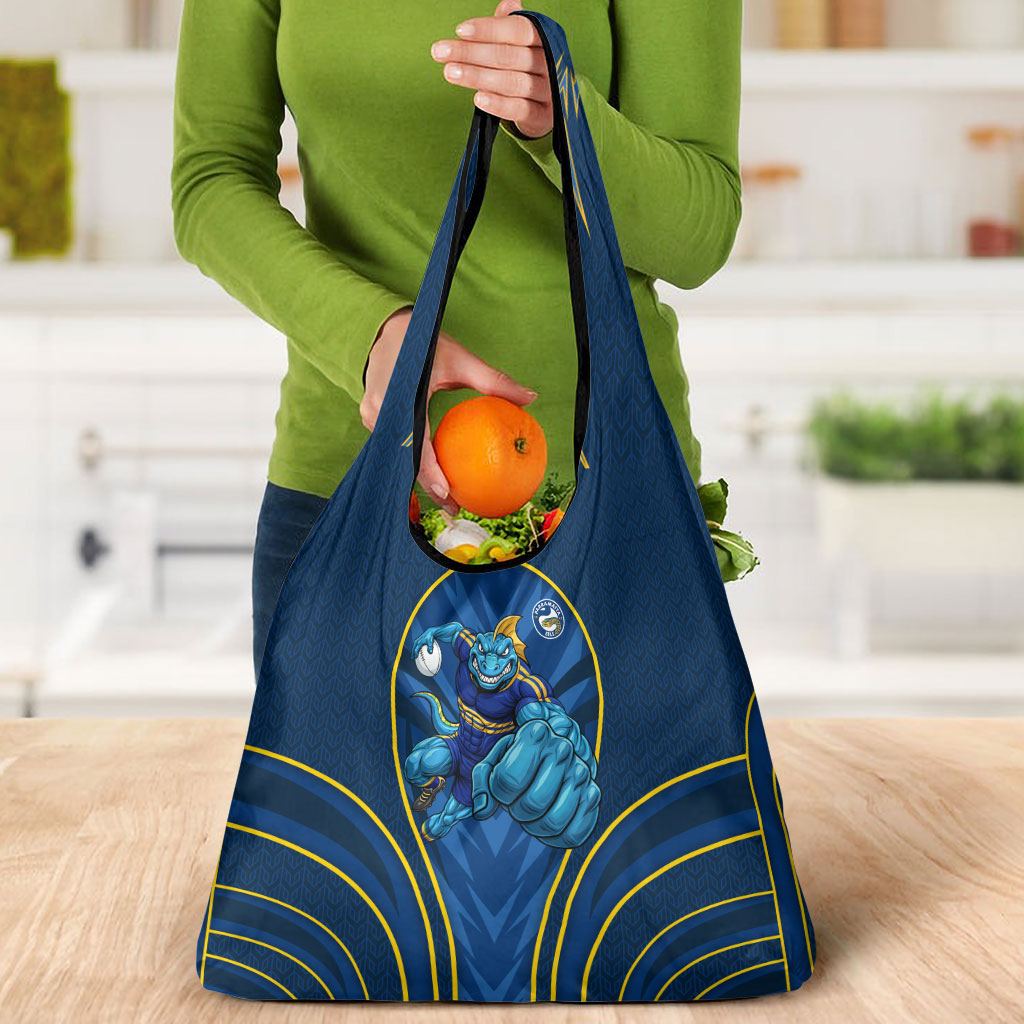 Parramatta Eels Rugby Mascot Grocery Bag Australian Rugby Culture - Tribal Inspired Eel