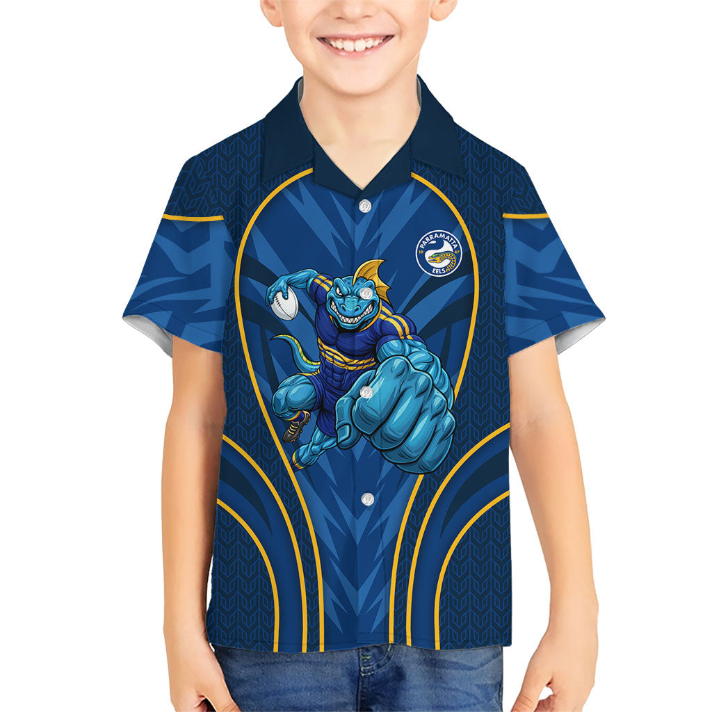 Parramatta Eels Rugby Mascot Hawaiian Shirt Australian Rugby Culture - Tribal Inspired Eel