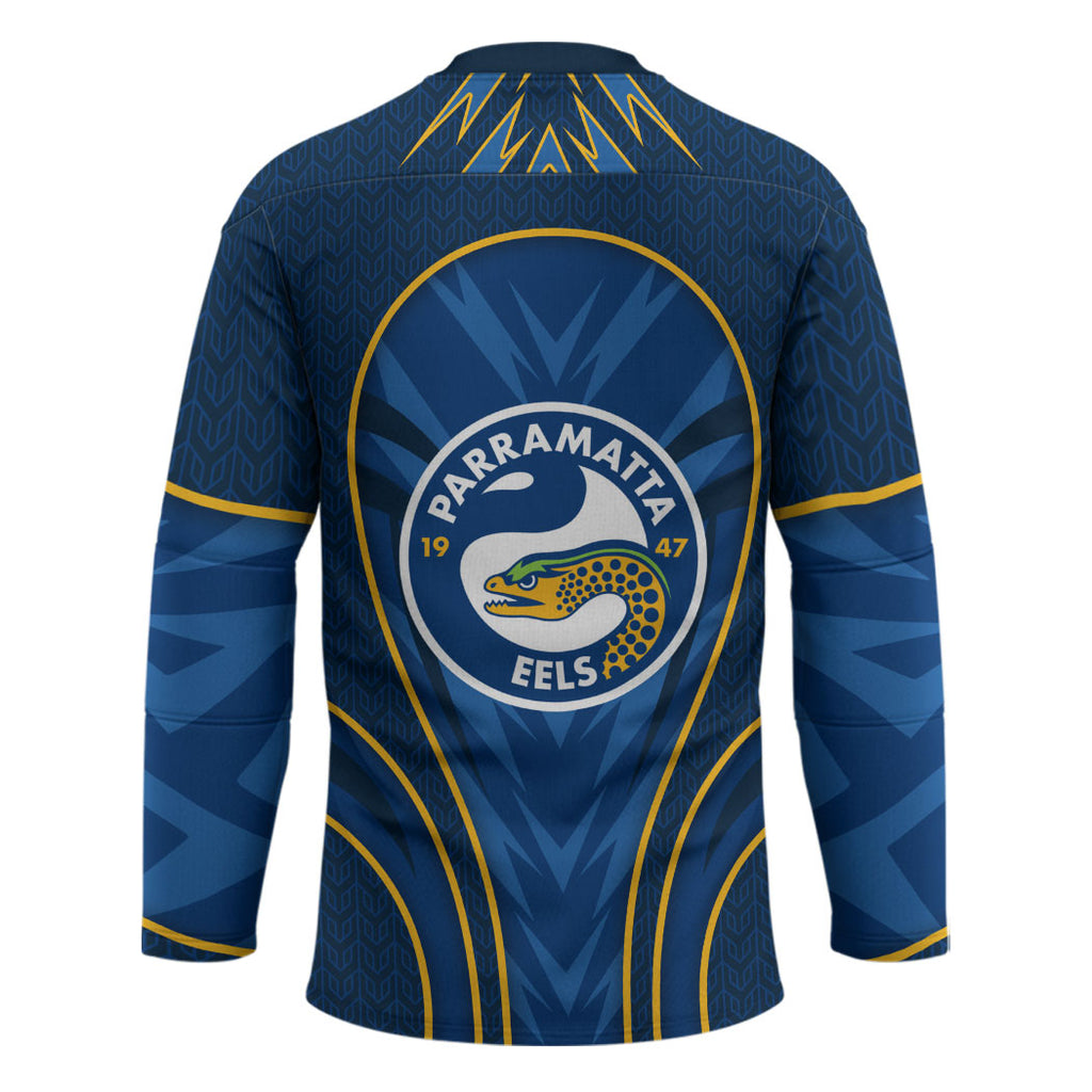 Parramatta Eels Rugby Mascot Hockey Jersey Australian Rugby Culture - Tribal Inspired Eel