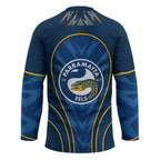 Parramatta Eels Rugby Mascot Hockey Jersey Australian Rugby Culture - Tribal Inspired Eel