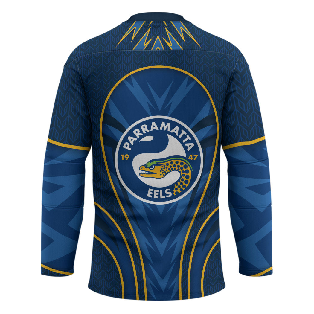 Parramatta Eels Rugby Mascot Hockey Jersey Australian Rugby Culture - Tribal Inspired Eel