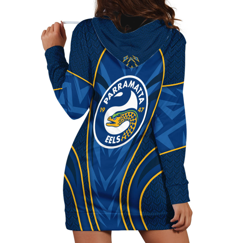 Parramatta Eels Rugby Mascot Hoodie Dress Australian Rugby Culture - Tribal Inspired Eel