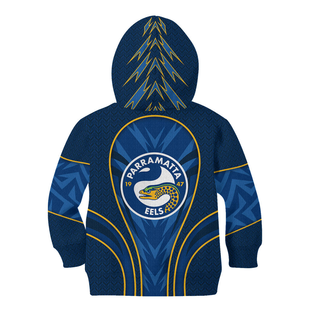 Parramatta Eels Rugby Mascot Kid Hoodie Australian Rugby Culture - Tribal Inspired Eel
