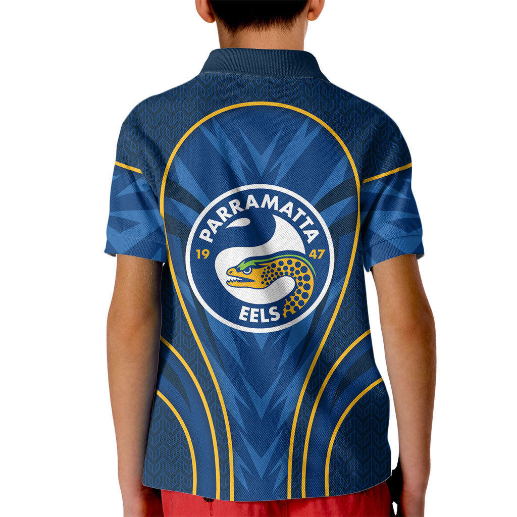 Parramatta Eels Rugby Mascot Kid Polo Shirt Australian Rugby Culture - Tribal Inspired Eel