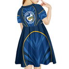 Parramatta Eels Rugby Mascot Kid Short Sleeve Dress Australian Rugby Culture - Tribal Inspired Eel