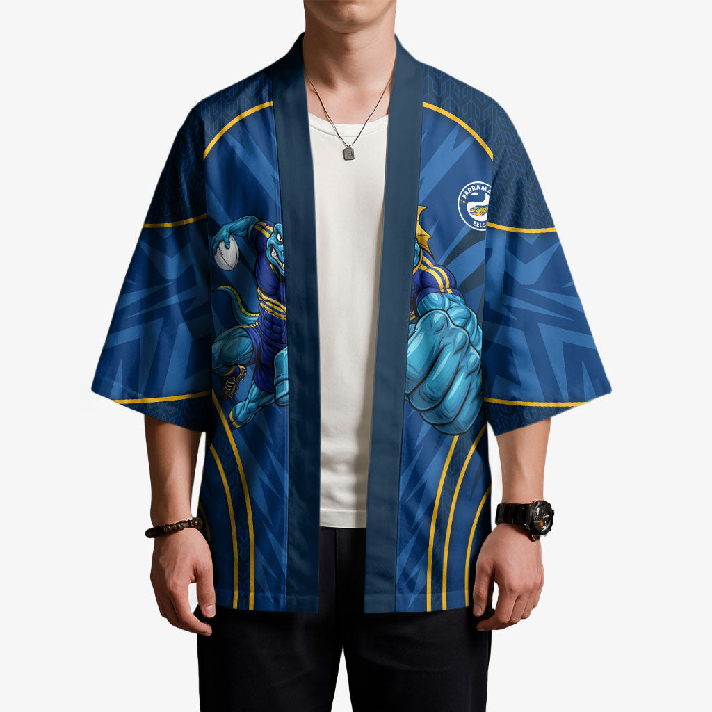 Parramatta Eels Rugby Mascot Kimono Australian Rugby Culture - Tribal Inspired Eel