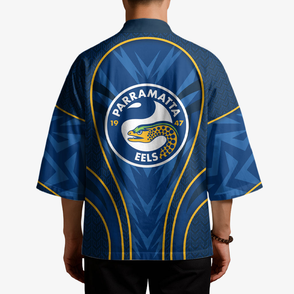 Parramatta Eels Rugby Mascot Kimono Australian Rugby Culture - Tribal Inspired Eel