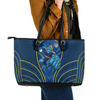 Parramatta Eels Rugby Mascot Leather Tote Bag Australian Rugby Culture - Tribal Inspired Eel