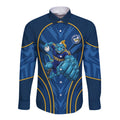 Parramatta Eels Rugby Mascot Long Sleeve Button Shirt Australian Rugby Culture - Tribal Inspired Eel