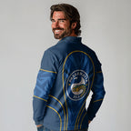 Parramatta Eels Rugby Mascot Long Sleeve Polo Shirt Australian Rugby Culture - Tribal Inspired Eel