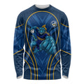 Parramatta Eels Rugby Mascot Long Sleeve Shirt Australian Rugby Culture - Tribal Inspired Eel