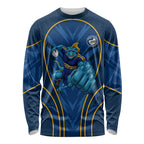 Parramatta Eels Rugby Mascot Long Sleeve Shirt Australian Rugby Culture - Tribal Inspired Eel