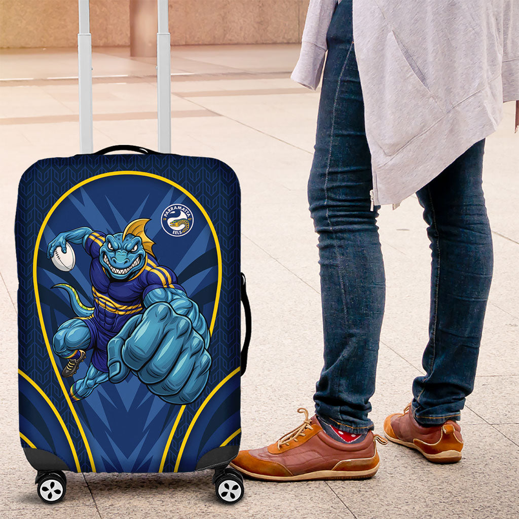 Parramatta Eels Rugby Mascot Luggage Cover Australian Rugby Culture - Tribal Inspired Eel