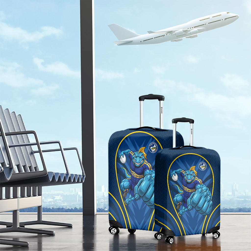 Parramatta Eels Rugby Mascot Luggage Cover Australian Rugby Culture - Tribal Inspired Eel