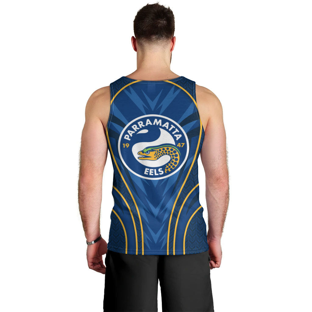 Parramatta Eels Rugby Mascot Men Tank Top Australian Rugby Culture - Tribal Inspired Eel