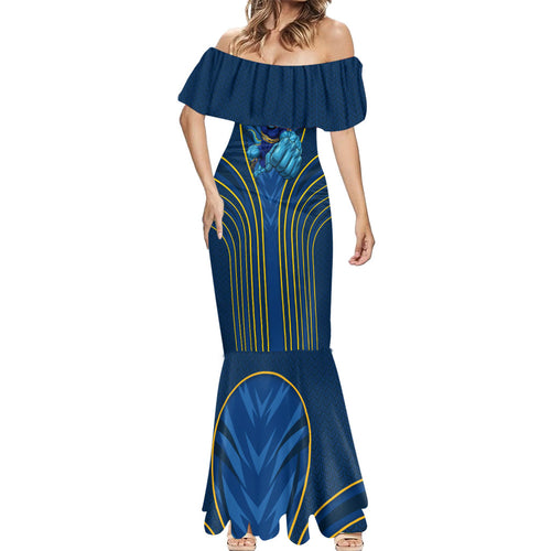 Parramatta Eels Rugby Mascot Mermaid Dress Australian Rugby Culture - Tribal Inspired Eel