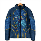 Parramatta Eels Rugby Mascot Padded Jacket Australian Rugby Culture - Tribal Inspired Eel