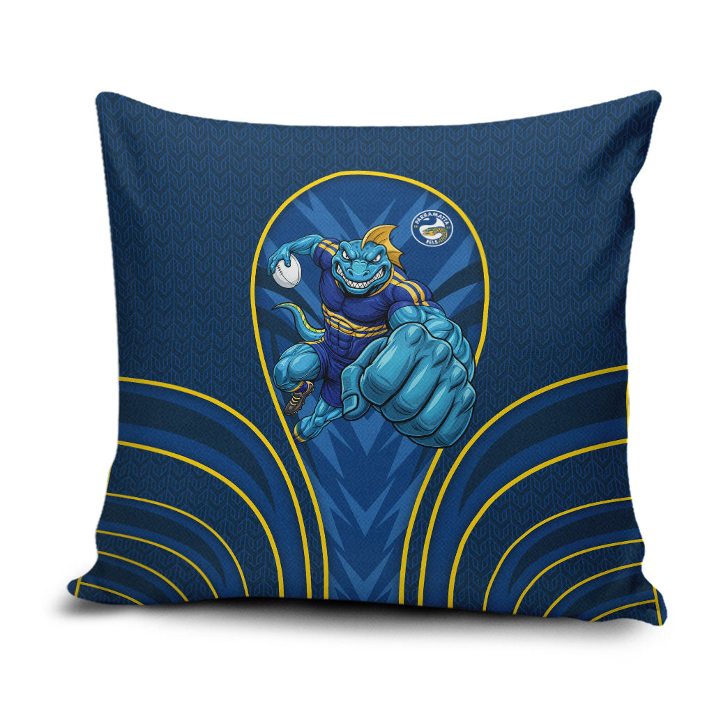 Parramatta Eels Rugby Mascot Pillow Cover Australian Rugby Culture - Tribal Inspired Eel