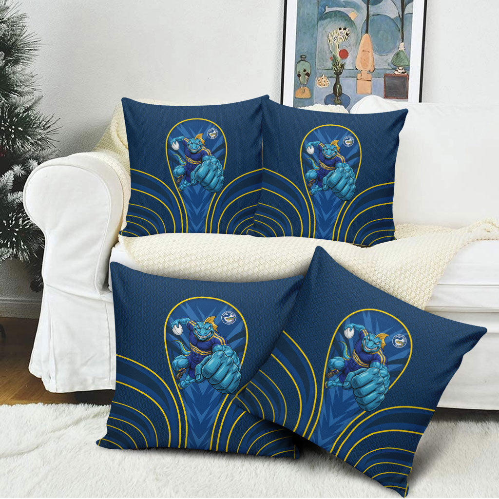Parramatta Eels Rugby Mascot Pillow Cover Australian Rugby Culture - Tribal Inspired Eel
