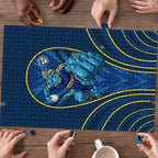 Parramatta Eels Rugby Mascot Puzzle Australian Rugby Culture - Tribal Inspired Eel