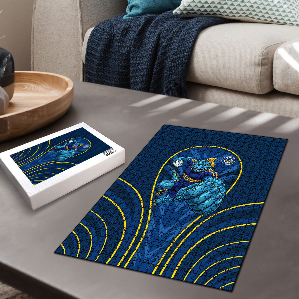 Parramatta Eels Rugby Mascot Puzzle Australian Rugby Culture - Tribal Inspired Eel