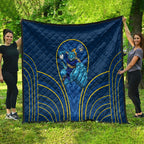 Parramatta Eels Rugby Mascot Quilt Australian Rugby Culture - Tribal Inspired Eel