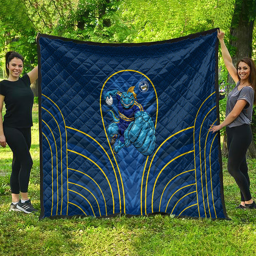 Parramatta Eels Rugby Mascot Quilt Australian Rugby Culture - Tribal Inspired Eel