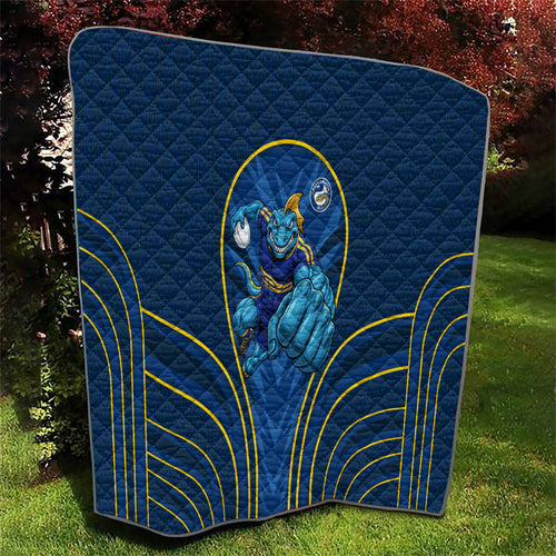 Parramatta Eels Rugby Mascot Quilt Australian Rugby Culture - Tribal Inspired Eel