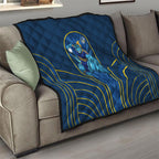 Parramatta Eels Rugby Mascot Quilt Australian Rugby Culture - Tribal Inspired Eel