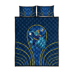 Parramatta Eels Rugby Mascot Quilt Bed Set Australian Rugby Culture - Tribal Inspired Eel