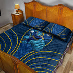 Parramatta Eels Rugby Mascot Quilt Bed Set Australian Rugby Culture - Tribal Inspired Eel