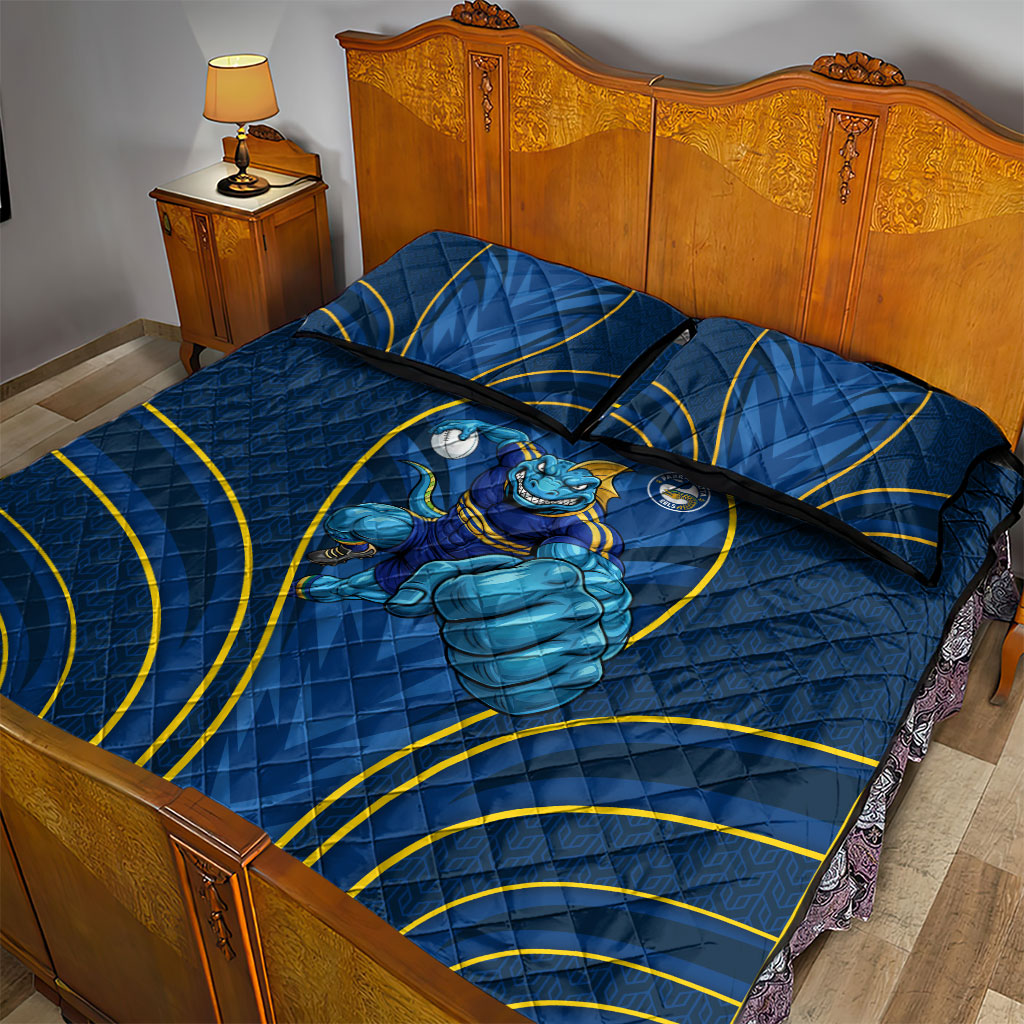 Parramatta Eels Rugby Mascot Quilt Bed Set Australian Rugby Culture - Tribal Inspired Eel