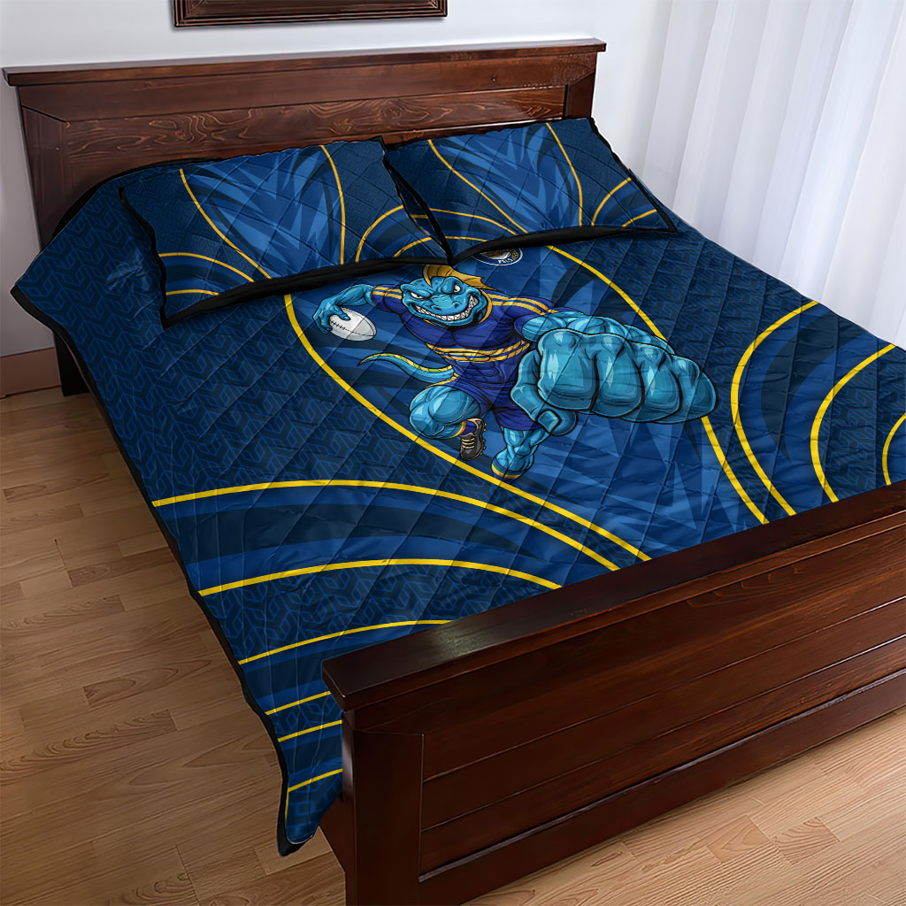 Parramatta Eels Rugby Mascot Quilt Bed Set Australian Rugby Culture - Tribal Inspired Eel