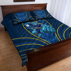 Parramatta Eels Rugby Mascot Quilt Bed Set Australian Rugby Culture - Tribal Inspired Eel