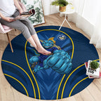 Parramatta Eels Rugby Mascot Round Carpet Australian Rugby Culture - Tribal Inspired Eel