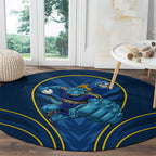 Parramatta Eels Rugby Mascot Round Carpet Australian Rugby Culture - Tribal Inspired Eel